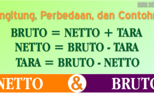Contoh Perbedaan Netto Bruto Tara