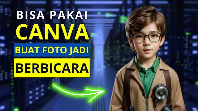 Foto Berbicara Menggunakan Canva