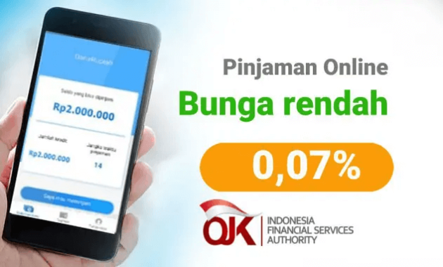 aplikasi pinjol resmi ojk nunga rendah