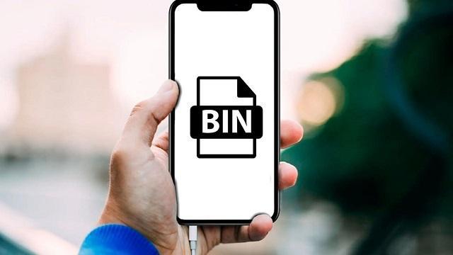 buka file bin di android